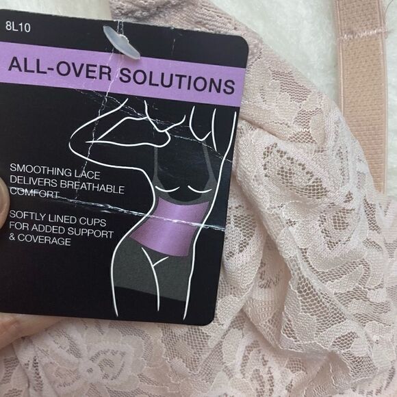 Bali Lace N Smooth Firm Control Underwire Body Shaper Shapewear in Rosewood - Picture 7 of 12